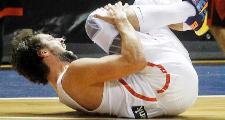 Llull, en el momento de la lesión.