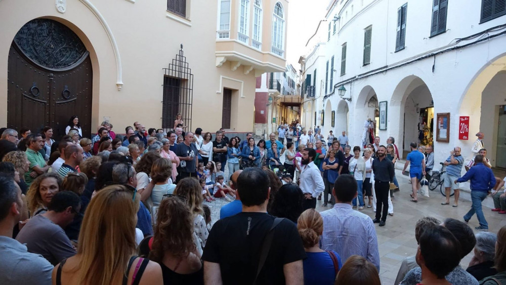 Un momento del evento en pleno centro de Ciutadella (Fotos: Ajuntament de Ciutadella)