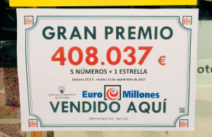 Cartel con el dinero repartido por la administración.