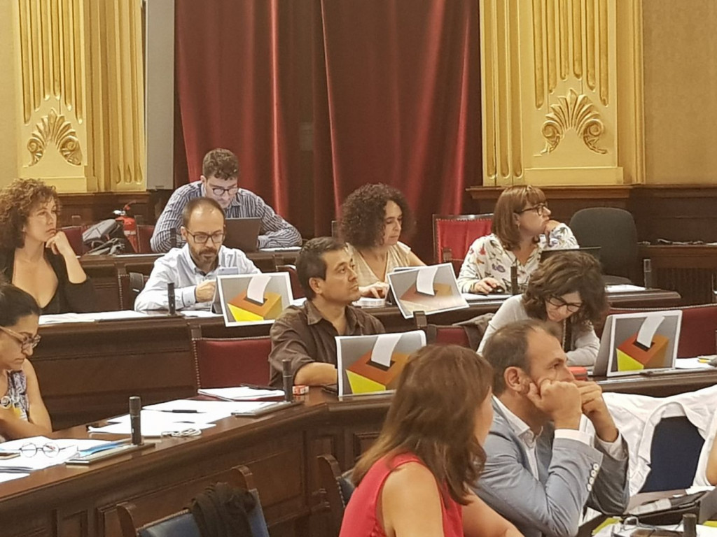 Diputados de Més, apoyando el referendum.