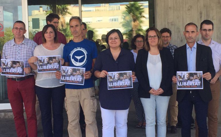 Imagen del paro en la sede del Consell.