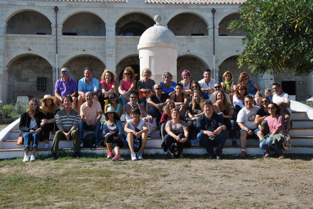 Foto de familia en la Illa del Rei.