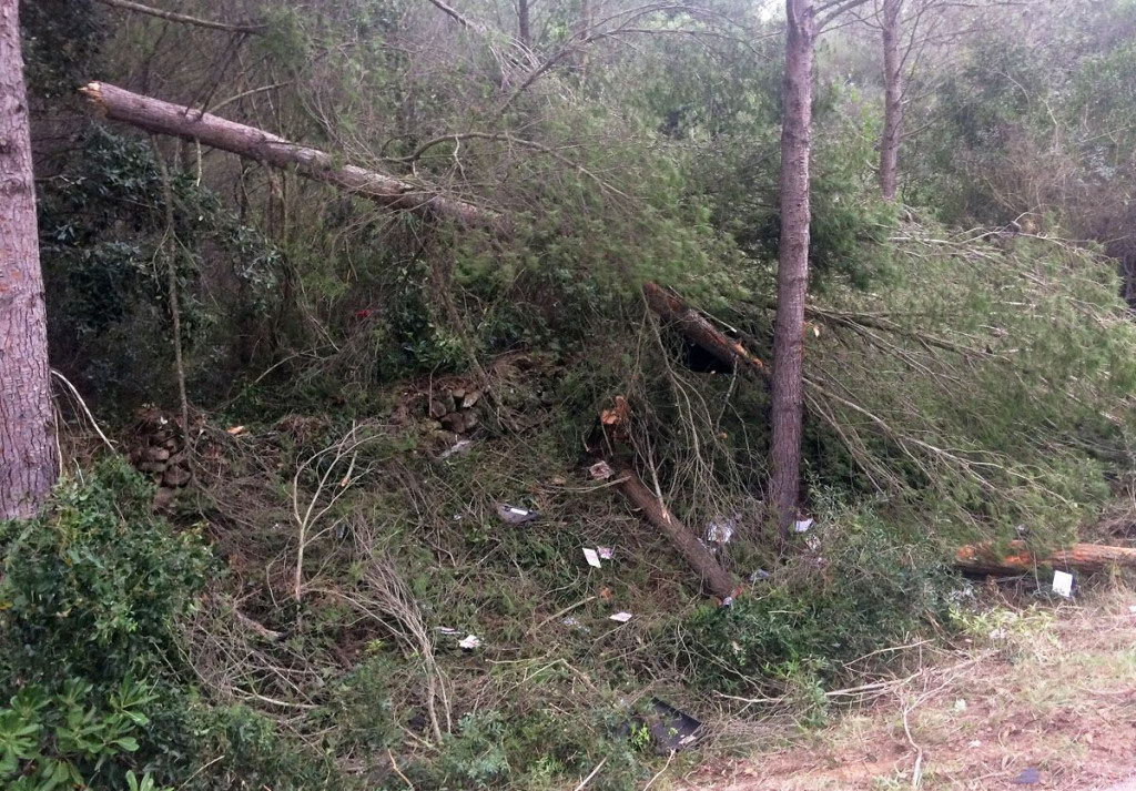 Lugar en el que tuvo lugar el accidente (Foto: Tolo Mercadal)