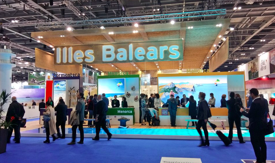 El estand de las Illes Balears  en la WTM de Londres.