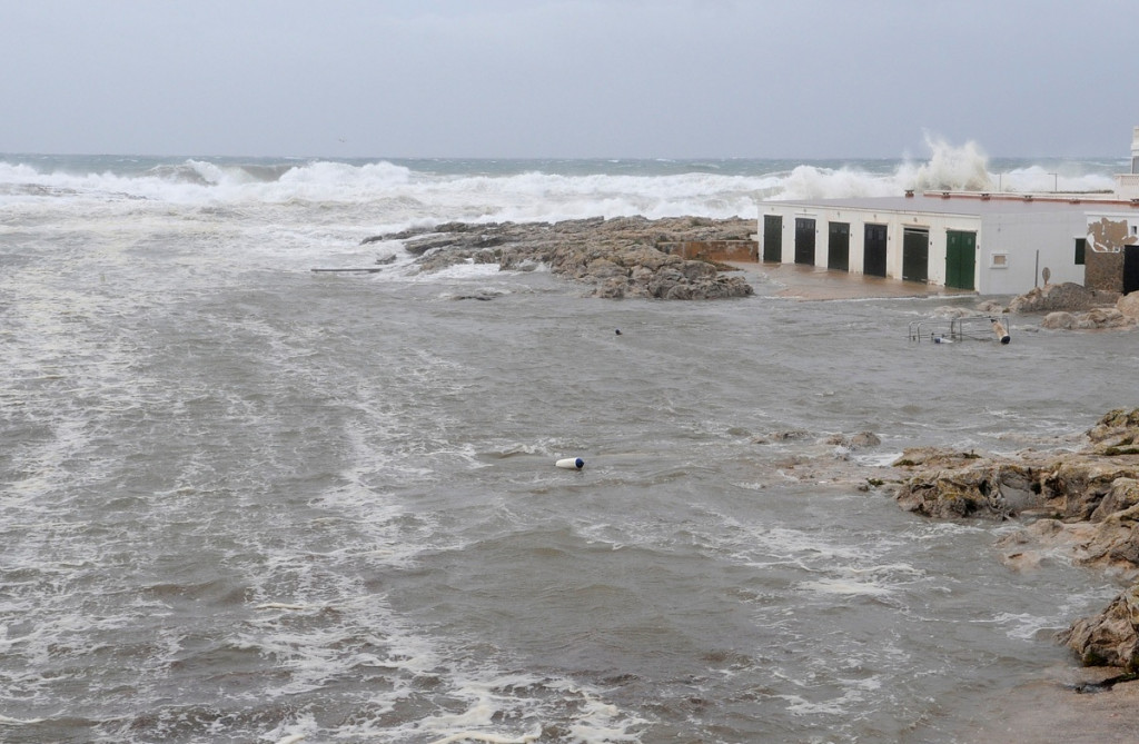 Temporal en Sant Lluís (Foto: Tolo Mercadal)