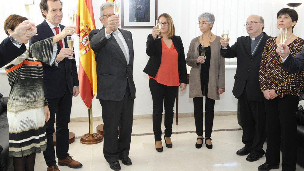 Momento del acto de homenaje (Fotos: Tolo Mercadal)