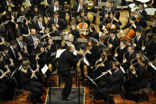 La "Banda de Música de Ferreries", en un concierto (Foto: Tolo Mercadal)