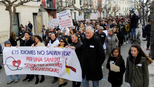 Imagen de la concentración en Maó (Foto: Tolo Mercadal)