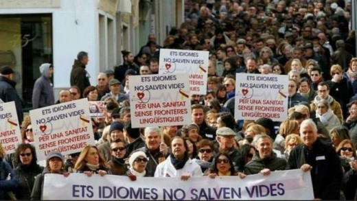 Imagen de la manifestación en Menorca.