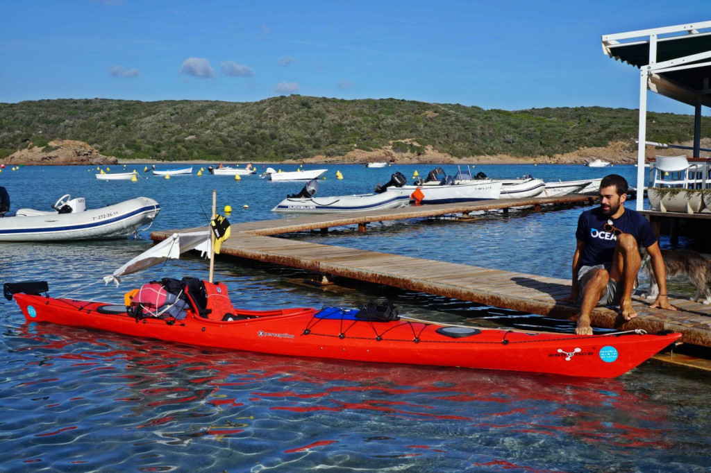 En kayak.