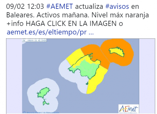 El temporal afectará de forma especialmente fuerte a Menorca.