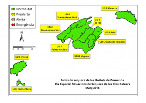 Gráfica de sequía elaborada por el Govern balear.