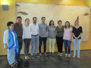 Maite Salord, con los representantes de cada municipio.