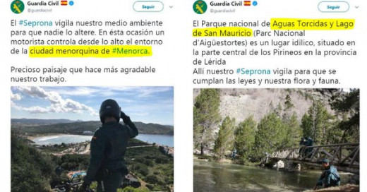 Muestra de los dos últimores errores en la cuenta de Twitter.