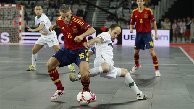 Miguelín, con la selección española.