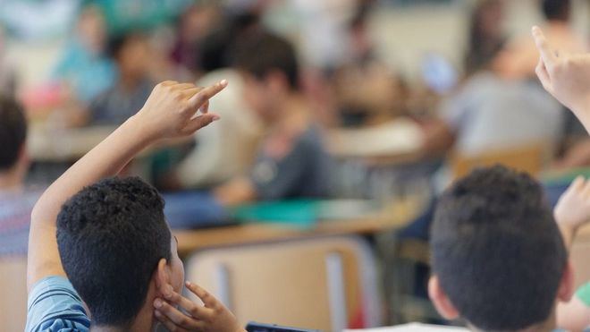 Niños en un colegio.