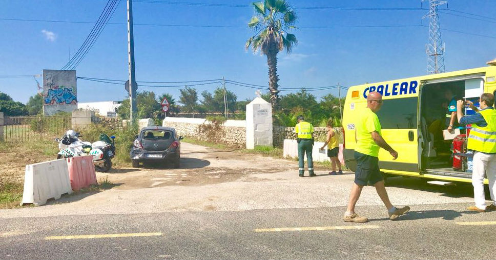 Imagen de uno de los vehículos accidentados (Fotos: Juan Mateo)