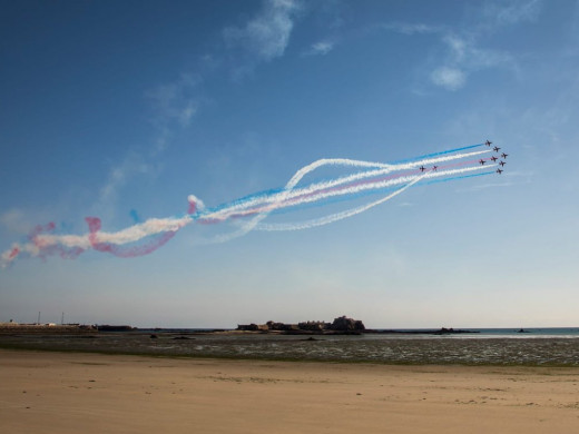 (Vídeos y fotos) Red Arrows, espectáculo sobre el cielo de Menorca