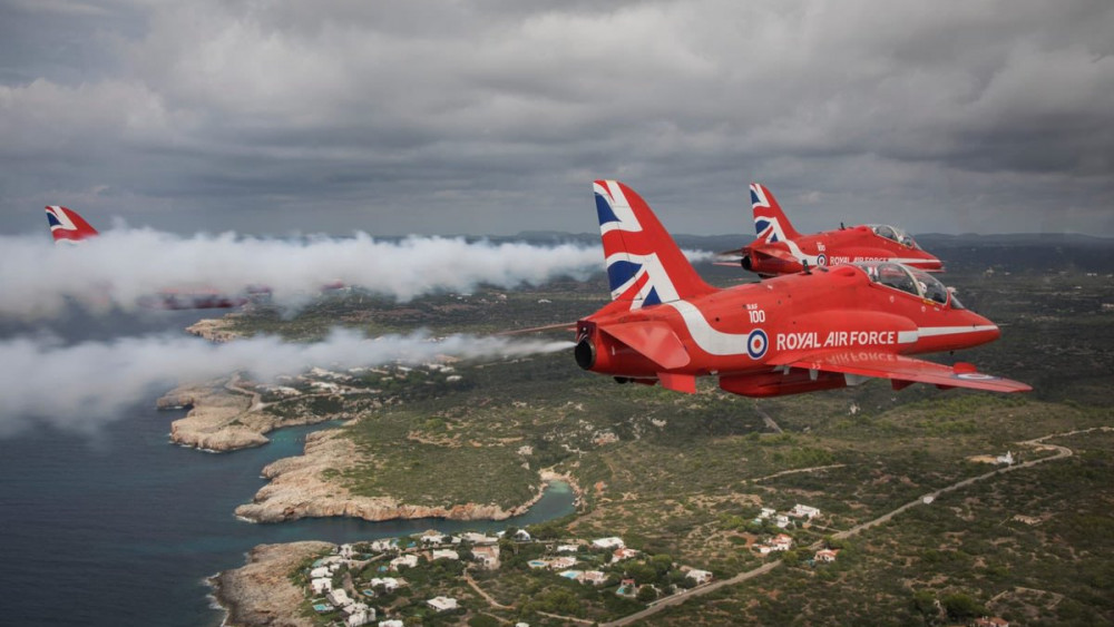 Llegada de los Red Arrows a Menorca (Fotos: Red Arrows)