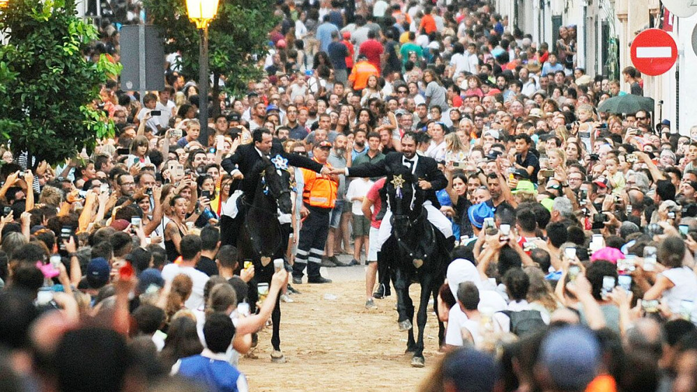 Un momento de las "corregudes" (Fotos: Tolo Mercadal)