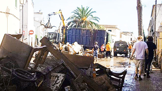 Imagen de las inundaciones en Mallorca.