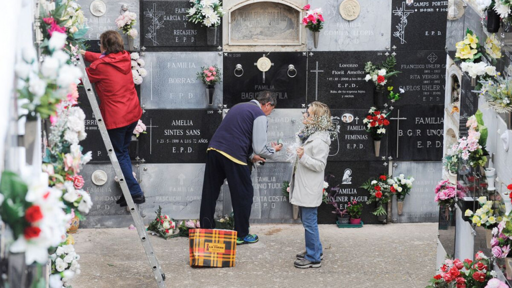 Imagen del cementerio de Maó de esta mañana (Fotos: Tolo Mercadal)