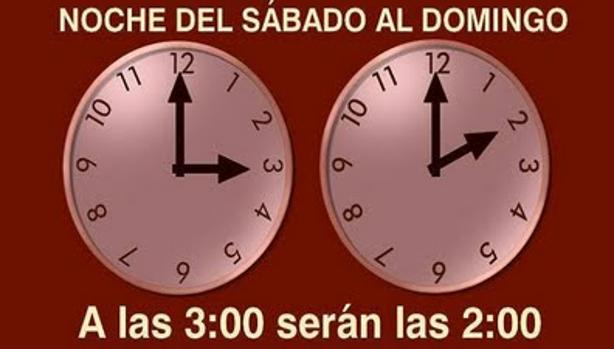 Los relojes se deberán retrasar una hora.