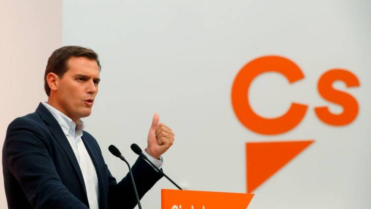 Albert Rivera, durante un acto de Ciudadanos.