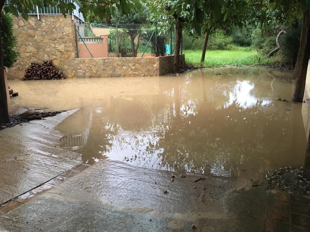 Zona inundada de Maó esta mañana