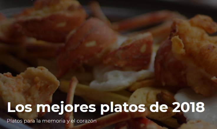 La revista Traveler ha elegido los mejores platos de 2018