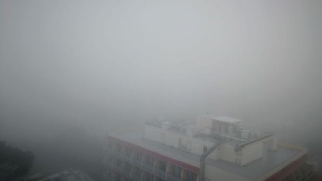 La niebla en Palma dificulta la visibilidad en su aeropuerto (Foto: mallorcadiario.com)