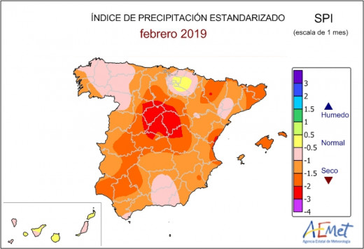 Mapa de precipitaciones.