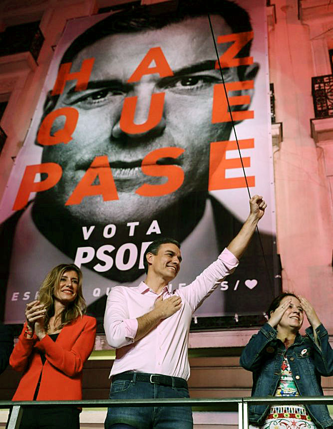 Pedro Sánchez, tras el triunfo.