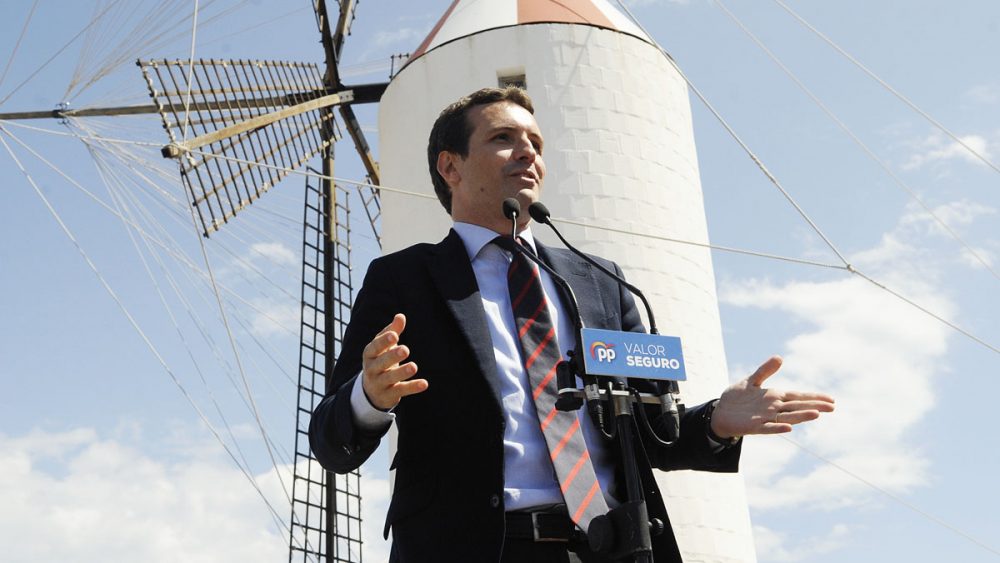 Casado, en un acto en Es Castell (Foto: Tolo Mercadal)