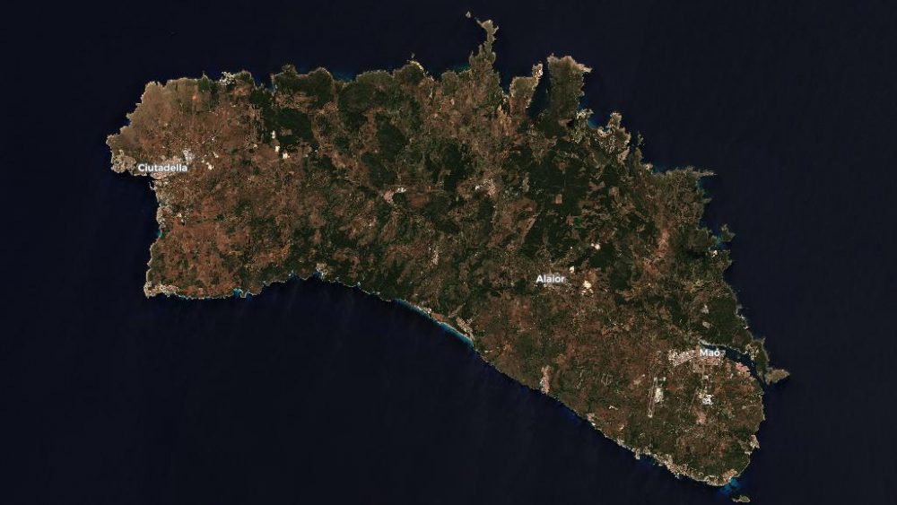 Vista general de Menorca (Fotos: Sentinel-2)