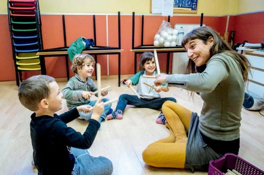 Actividades en una escuela de educación infantil de la isla