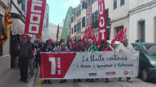 Imagen de la manifestación que se celebró en Maó en 2019