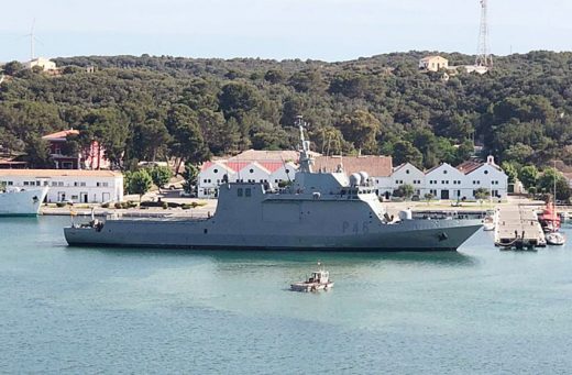 Imagen de esta mañana en la Base Naval del puerto de Maó