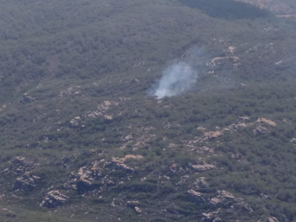 Imagen del Ibanat de la zona boscosa en la que se ha originado el incendio