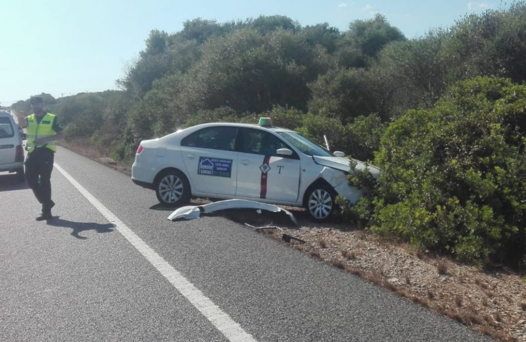 Uno de los coches afectados