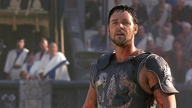 Russell Crowe en Gladiator.