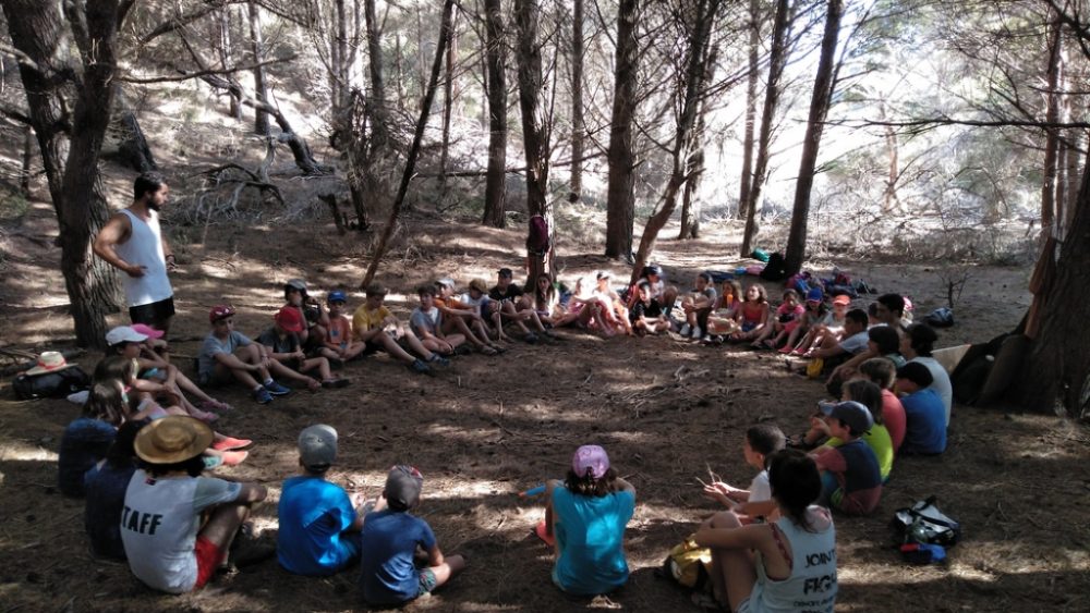 Los pequeños, en una de las actividades (Fotos: GOB Menorca)