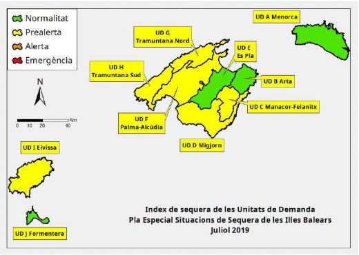 Las reservas hídricas de Baleares están en el 51%