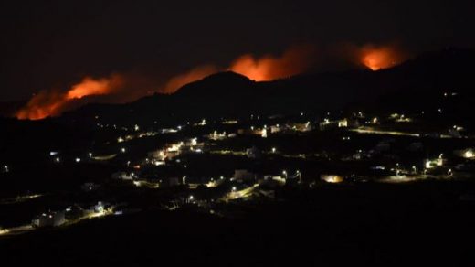 Imagen del incendio forestal.