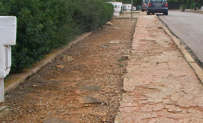 Se actuará en las aceras de una parte de la calle Vía Láctea y la calle Andrómeda  de Cala Morell