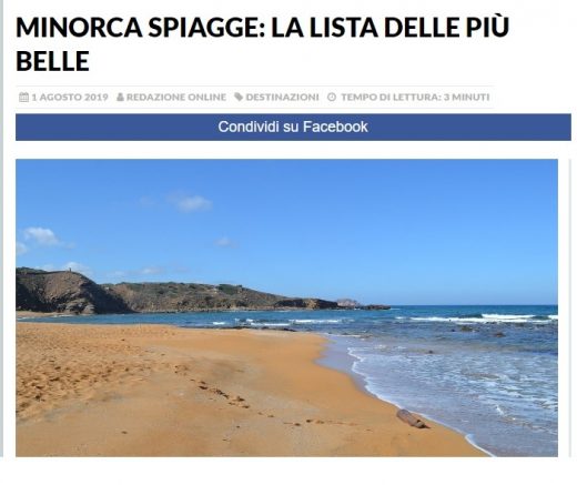 Portada de un reportaje de Viaggiamo.it.