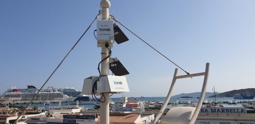 Imagen de los sensores que se instalan en el puerto de Maó (Foto: Kunak Technologies)