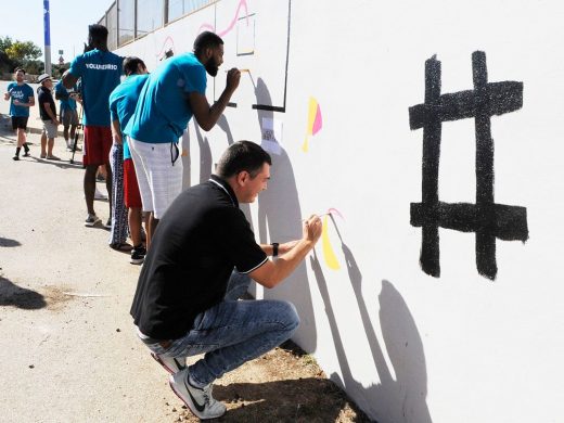 (Fotos) Un mural reivindicativo para dar un “Mate al Estigma” de la salud mental