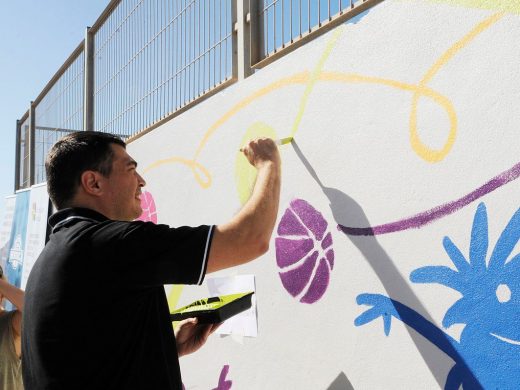 (Fotos) Un mural reivindicativo para dar un “Mate al Estigma” de la salud mental