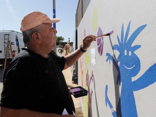 (Fotos) Un mural reivindicativo para dar un “Mate al Estigma” de la salud mental